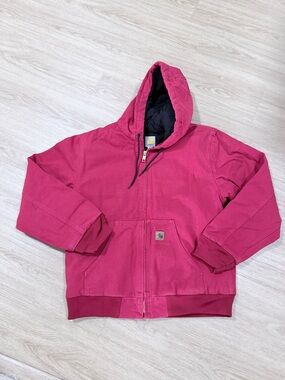 Carhartt red Hooded Work Jacket